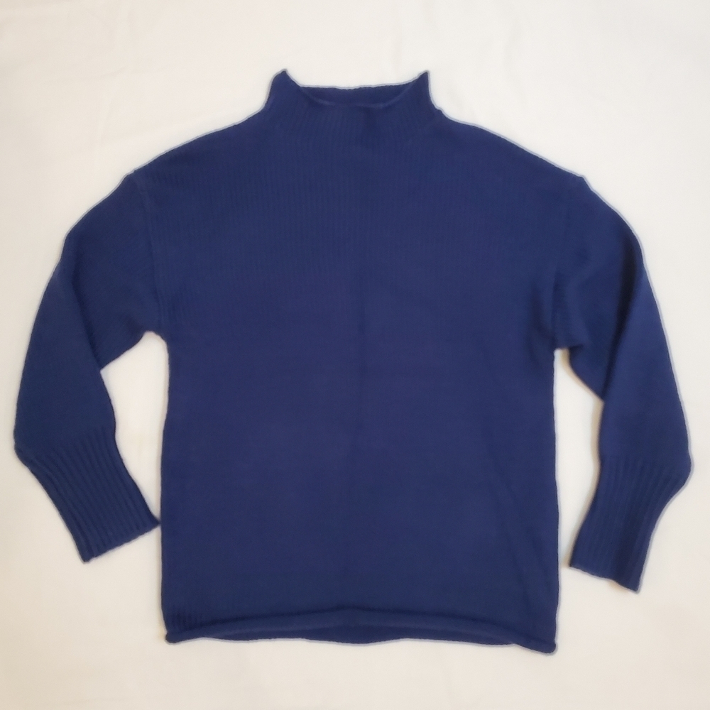 PHILOSOPHY Space Blue Knit Mock Neck Sweater Size Medium